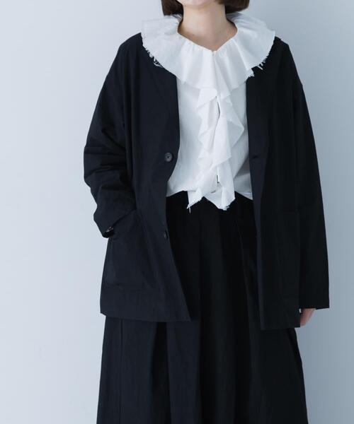 コットンフリルカラーシャツ（シャツ/ブラウス）｜かぐれ（カグレ）の