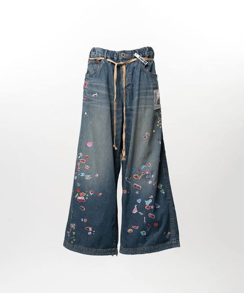 Kids Sticker Printed Wide Denim Pants（デニムパンツ）｜Maison