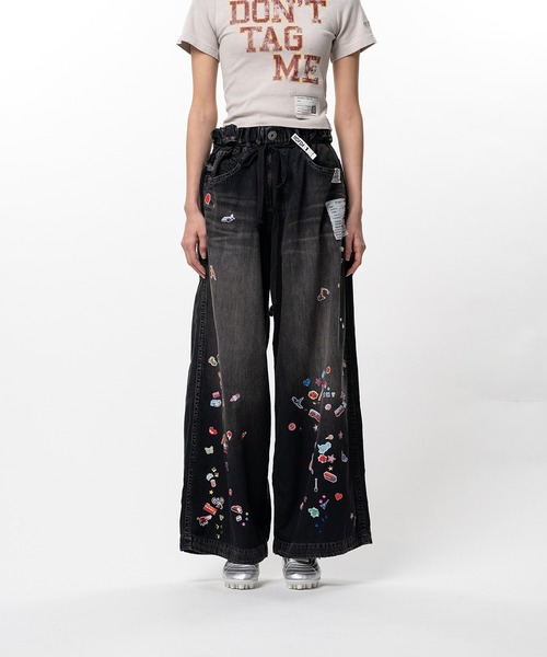 Kids Sticker Printed Wide Denim Pants（デニムパンツ）｜Maison