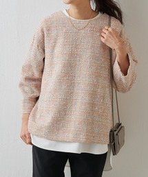 ブランド古着】BEARDSLEY｜ビアズリーのノーカラージャケット（ピンク