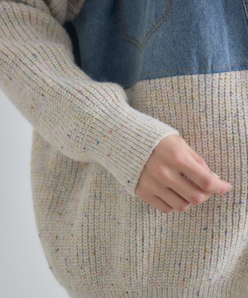 Paradise Picnic(パラダイスピクニック)の「デニム×ニットカーデイガン(カーディガン/ボレロ・レディース・アイボリー/グレー・FREE)」の22枚目の写真