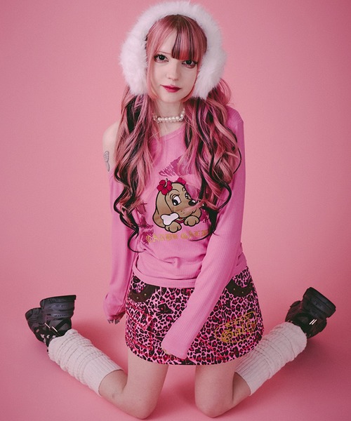 GALFY（ガルフィー）の「【GALFY/ガルフィー】SEXY LIPS TEE（Tシャツ/カットソー・レディース・ピンク/ブラック/パープル・FREE）」の3枚目の写真