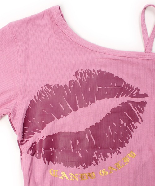 GALFY（ガルフィー）の「【GALFY/ガルフィー】SEXY LIPS TEE（Tシャツ/カットソー・レディース・ピンク/ブラック/パープル・FREE）」の12枚目の写真