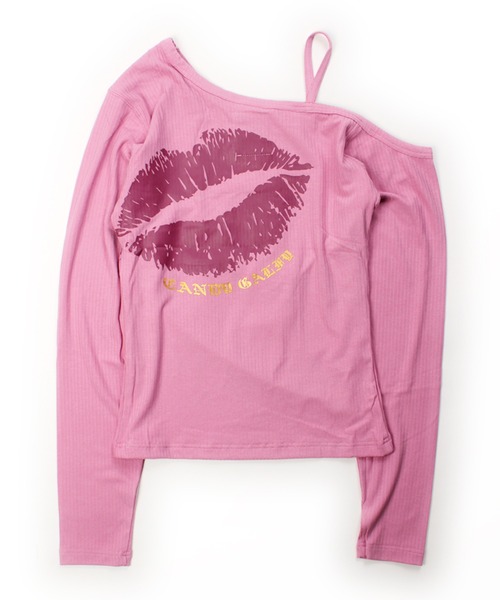 GALFY（ガルフィー）の「【GALFY/ガルフィー】SEXY LIPS TEE（Tシャツ/カットソー・レディース・ピンク/ブラック/パープル・FREE）」の9枚目の写真