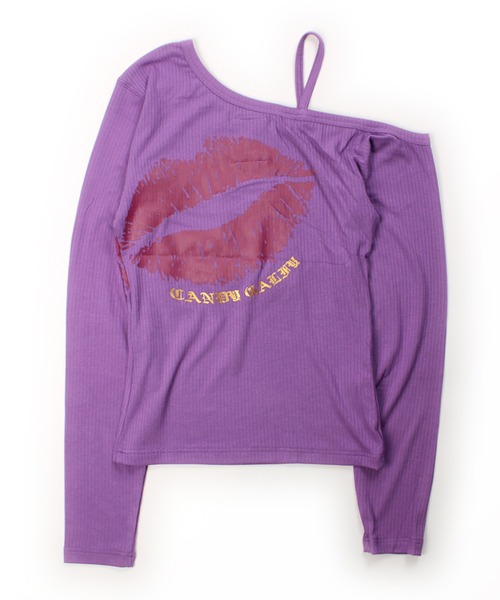 GALFY（ガルフィー）の「【GALFY/ガルフィー】SEXY LIPS TEE（Tシャツ/カットソー・レディース・ピンク/ブラック/パープル・FREE）」の7枚目の写真