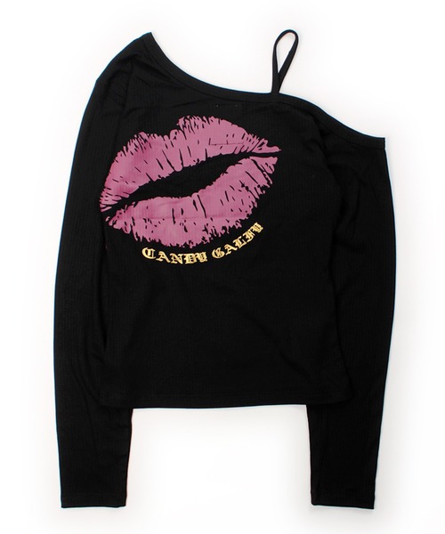 GALFY（ガルフィー）の「【GALFY/ガルフィー】SEXY LIPS TEE（Tシャツ/カットソー・レディース・ピンク/ブラック/パープル・FREE）」の5枚目の写真