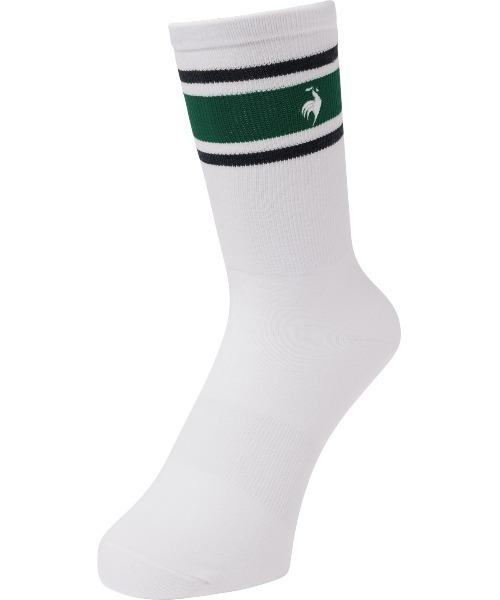le coq sportif(ルコックスポルティフ)の「2Pソックス(ミドル丈)【返品不可商品】(ソックス/靴下・メンズ・グリーン・22-24/25-27)」の1枚目の写真