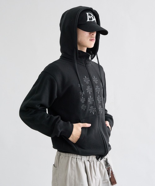 セール】Standneck-Zip Hoodie / スタンドネックジップフーディ