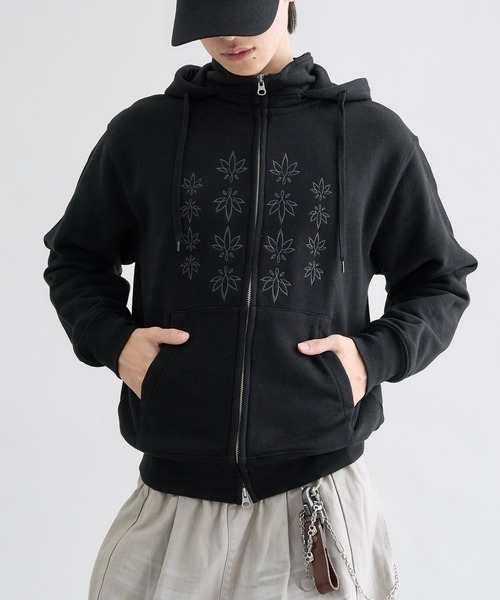 セール】Standneck-Zip Hoodie / スタンドネックジップフーディ