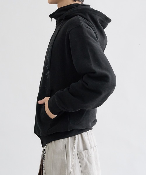 セール】Standneck-Zip Hoodie / スタンドネックジップフーディ