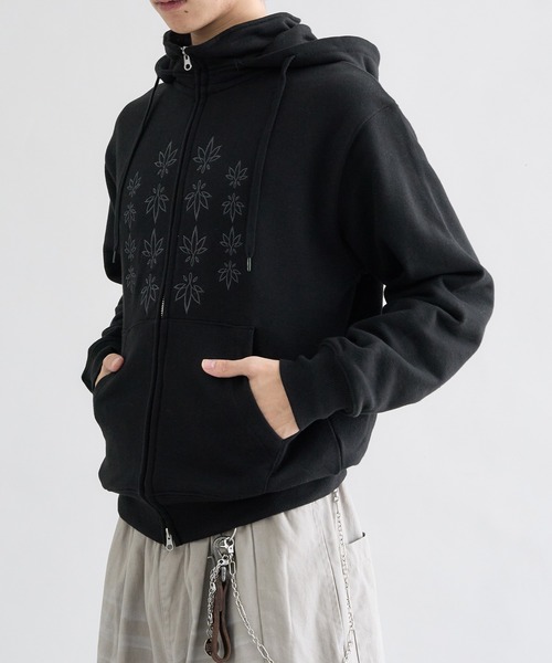 セール】Standneck-Zip Hoodie / スタンドネックジップフーディ