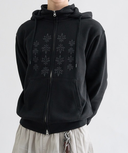 セール】Standneck-Zip Hoodie / スタンドネックジップフーディ