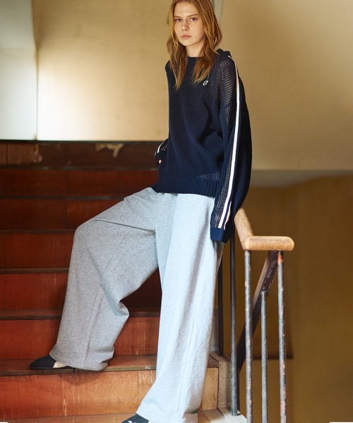 ROCHEM（ローシェン）の「ワンポイントロゴ刺繍サイドラインメッシュニットプルオーバー（ニット/セーター・メンズ・ワイン/チャコール/ブラック/ネイビー・L/M/S/XS）」の22枚目の写真