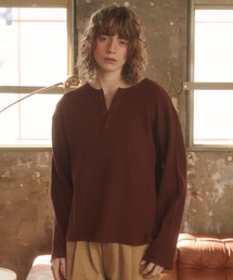 Zooodle | Henry neck layered tops - ヘンリーネックレイヤードトップス -(Tシャツ/カットソー)