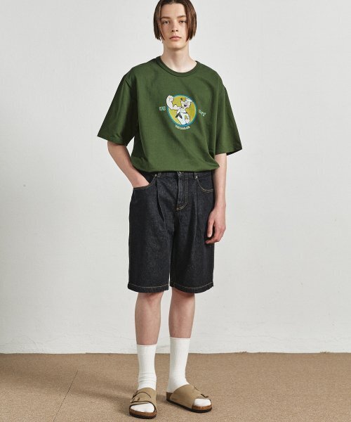 UNION BALANT(ユニオンバランテ)の「ワンタックブラックデニムショートパンツ(その他パンツ・メンズ・その他・L/XL)」の1枚目の写真