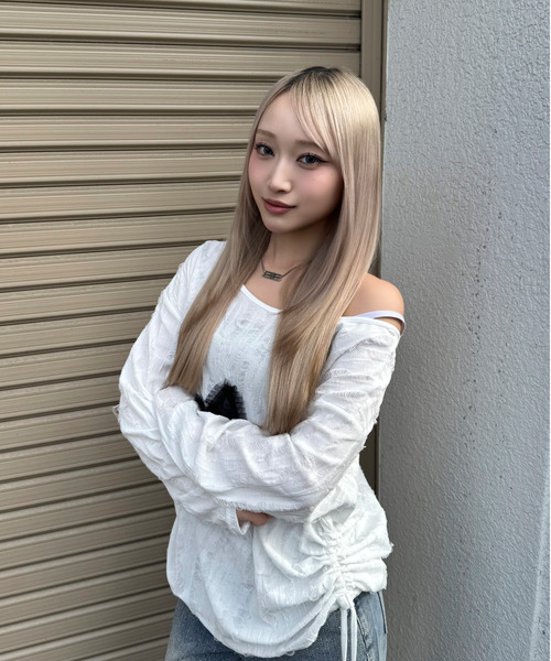 DAESE TOKYO(デセトウキョウ)の「『DAESE TOKYO/デセトウキョウ』スターデザインダメージトップス(Tシャツ/カットソー・レディース・グレー/ホワイト・M)」の4枚目の写真
