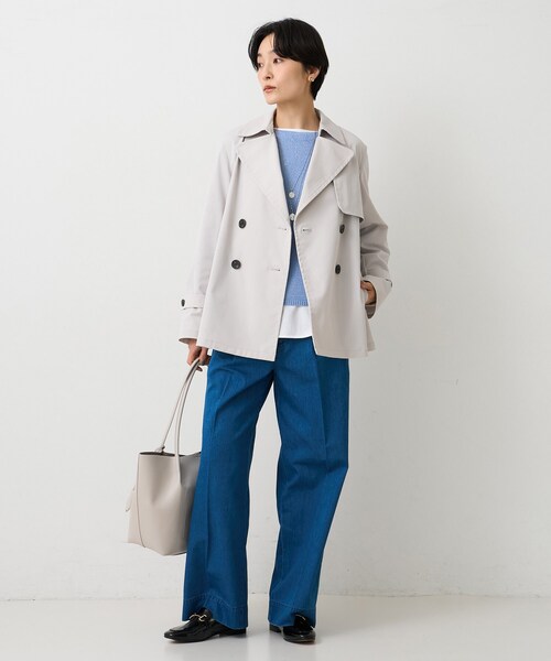 UNTITLED(アンタイトル)の「【定番人気/はっ水/洗える】タスランショートトレンチコート(トレンチコート・レディース・ベージュ/ネイビー/ベージュ系5/ライトグレー系9/グレー系8・00/01/02/03/04/42/44/46/48/50)」の10枚目の写真