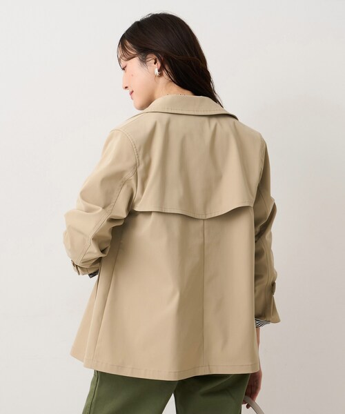 UNTITLED(アンタイトル)の「【定番人気/はっ水/洗える】タスランショートトレンチコート(トレンチコート・レディース・ベージュ/ネイビー/ベージュ系5/ライトグレー系9/グレー系8・00/01/02/03/04/42/44/46/48/50)」の15枚目の写真