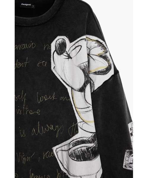 Desigual(デシグアル)の「ディズニー テキスト グラフィック スウェット ミッキー&ミニー(スウェット・レディース・ブラック・S/M/L)」の3枚目の写真