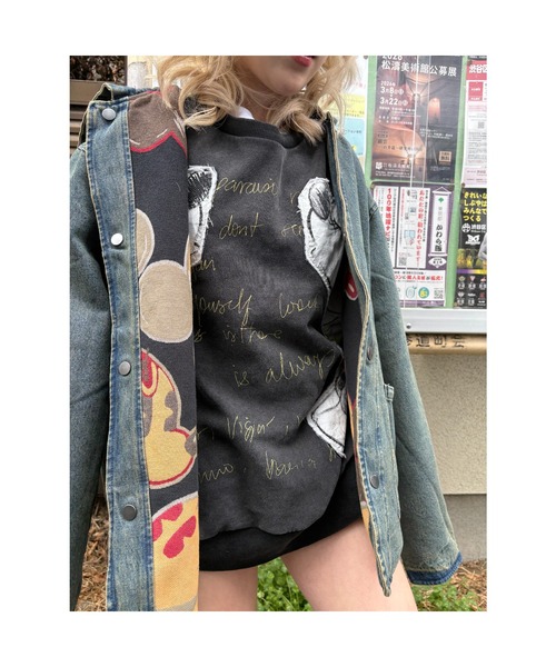 Desigual(デシグアル)の「ディズニー テキスト グラフィック スウェット ミッキー&ミニー(スウェット・レディース・ブラック・S/M/L)」の13枚目の写真