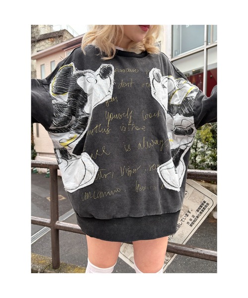 Desigual(デシグアル)の「ディズニー テキスト グラフィック スウェット ミッキー&ミニー(スウェット・レディース・ブラック・S/M/L)」の8枚目の写真