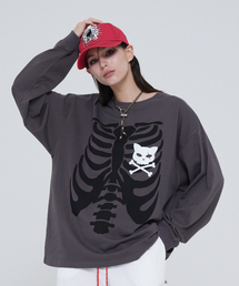 KEEMHII（キムヒ）の「本パンクロングスリーブ - [チャコール]（Tシャツ/カットソー）」