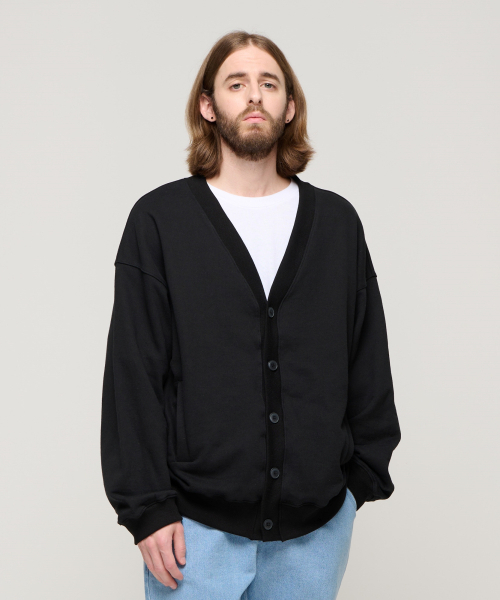 スウェットカーディガン（ブラック） s.s.w. スウェットカーディガン
