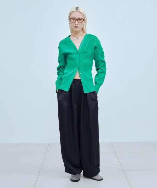 THINGS THAT MATTER（シングス ザット マター）の「CHAOS PATTERNED KNIT / カオス パターン ニット（カーディガン/ボレロ・レディース・ブラック/ピンク/グリーン・FREE）」の11枚目の写真