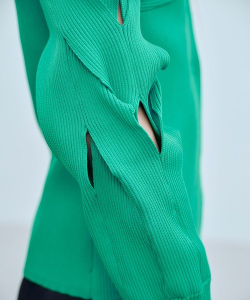 THINGS THAT MATTER（シングス ザット マター）の「CHAOS PATTERNED KNIT / カオス パターン ニット（カーディガン/ボレロ・レディース・ブラック/ピンク/グリーン・FREE）」の13枚目の写真