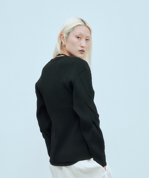 THINGS THAT MATTER（シングス ザット マター）の「CHAOS PATTERNED KNIT / カオス パターン ニット（カーディガン/ボレロ・レディース・ブラック/ピンク/グリーン・FREE）」の19枚目の写真