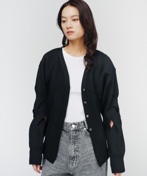 THINGS THAT MATTER（シングス ザット マター）の「CHAOS PATTERNED KNIT / カオス パターン ニット（カーディガン/ボレロ・レディース・ブラック/ピンク/グリーン・FREE）」の21枚目の写真