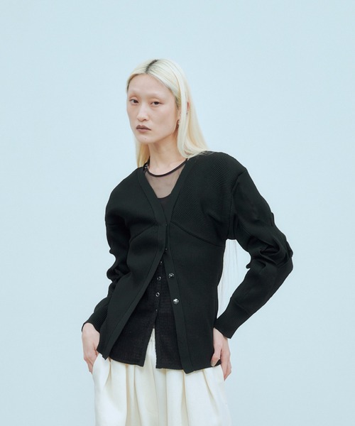 THINGS THAT MATTER（シングス ザット マター）の「CHAOS PATTERNED KNIT / カオス パターン ニット（カーディガン/ボレロ・レディース・ブラック/ピンク/グリーン・FREE）」の15枚目の写真