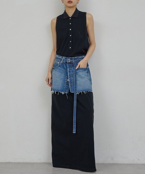 GALLARDAGALANTE（ガリャルダガランテ）の「【PEAS】デニムミニスカート（デニムスカート・レディース・ブルー・FREE）」の14枚目の写真