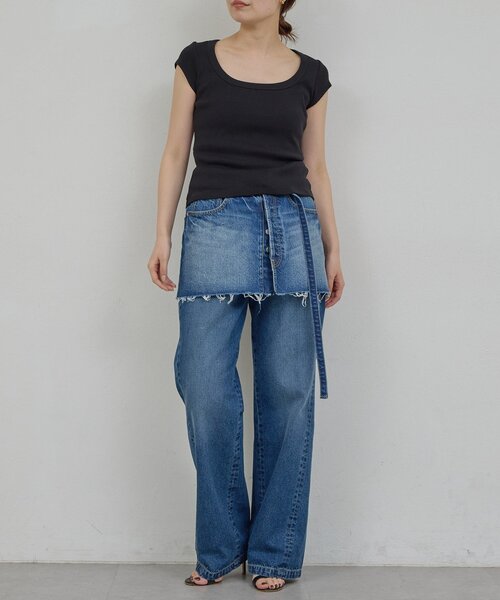 GALLARDAGALANTE（ガリャルダガランテ）の「【PEAS】デニムミニスカート（デニムスカート・レディース・ブルー・FREE）」の18枚目の写真