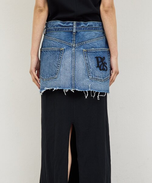 GALLARDAGALANTE（ガリャルダガランテ）の「【PEAS】デニムミニスカート（デニムスカート・レディース・ブルー・FREE）」の2枚目の写真