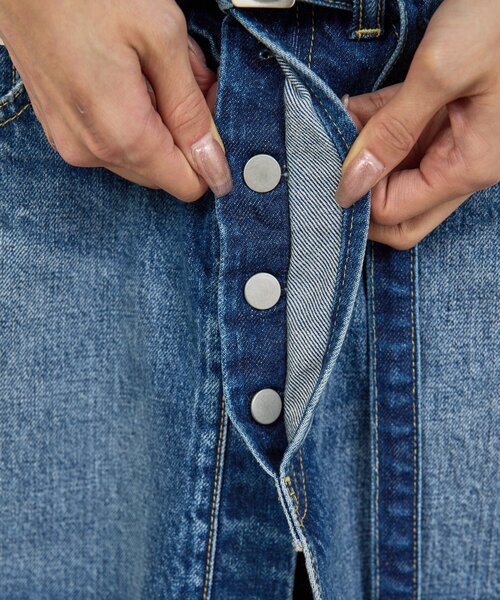 GALLARDAGALANTE（ガリャルダガランテ）の「【PEAS】デニムミニスカート（デニムスカート・レディース・ブルー・FREE）」の8枚目の写真