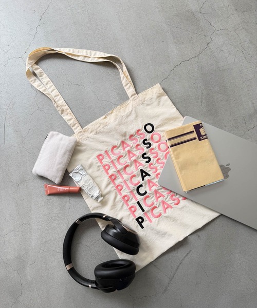 CANAL JEAN（キャナルジーン）の「NOT OEM　PICASSO ラインロゴトートバッグ（トートバッグ・レディース・パープル/グリーン/アイボリー・ONE SIZE）」の10枚目の写真