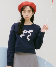 JILL by JILL STUART | サガラ刺繍リボンロゴスウェット(スウェット)