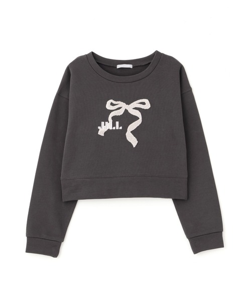 JILL by JILL STUART（ジルバイジルスチュアート）の「サガラ刺繍リボンロゴスウェット（スウェット・レディース・ネイビー/グレー/チャコールグレー・FREE）」の9枚目の写真