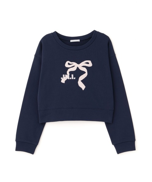 JILL by JILL STUART（ジルバイジルスチュアート）の「サガラ刺繍リボンロゴスウェット（スウェット・レディース・ネイビー/グレー/チャコールグレー・FREE）」の5枚目の写真