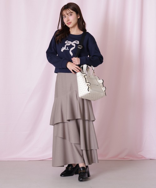 JILL by JILL STUART（ジルバイジルスチュアート）の「サガラ刺繍リボンロゴスウェット（スウェット・レディース・ネイビー/グレー/チャコールグレー・FREE）」の19枚目の写真