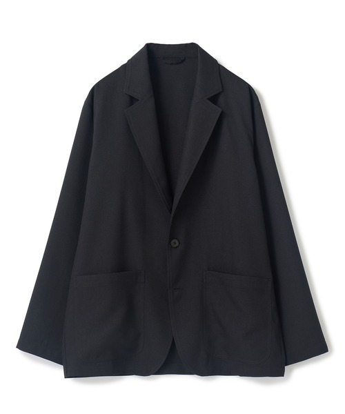 UNION STATION（ユニオンステーション）の「パナマオックスジャケット〈ハンドウォッシャブル〉（テーラードジャケット・メンズ・ブラック/ホワイト・L/M/S）」の2枚目の写真