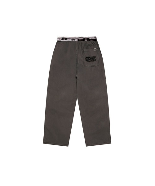 AAPE BY A BATHING APE（エーエイプバイアベイシングエイプ）の「AAPE MAIN WOVEN PANTS（その他パンツ・レディース・ライトブラック/アイボリー・XX-SMALL/X-SMALL/SMALL）」の4枚目の写真