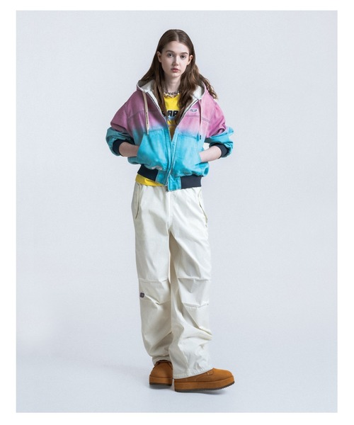 AAPE BY A BATHING APE（エーエイプバイアベイシングエイプ）の「AAPE MAIN WOVEN PANTS（その他パンツ・レディース・ライトブラック/アイボリー・XX-SMALL/X-SMALL/SMALL）」の3枚目の写真