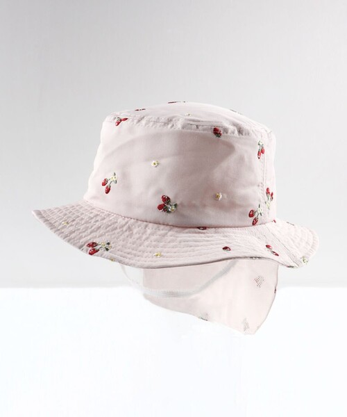 BRANSHES(ブランシェス)の「日よけ付き刺しゅうハット(ハット・キッズ・アイボリー/ピンク/カーキオリーブ/ベージュ・56cm/52cm/50cm/54cm/48cm)」の19枚目の写真