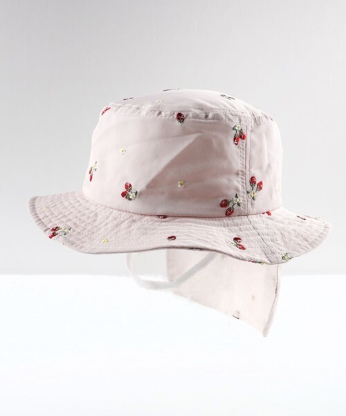BRANSHES(ブランシェス)の「日よけ付き刺しゅうハット(ハット・キッズ・アイボリー/ピンク/カーキオリーブ/ベージュ・56cm/52cm/50cm/54cm/48cm)」の14枚目の写真