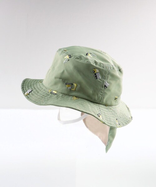 BRANSHES(ブランシェス)の「日よけ付き刺しゅうハット(ハット・キッズ・アイボリー/ピンク/カーキオリーブ/ベージュ・56cm/52cm/50cm/54cm/48cm)」の17枚目の写真