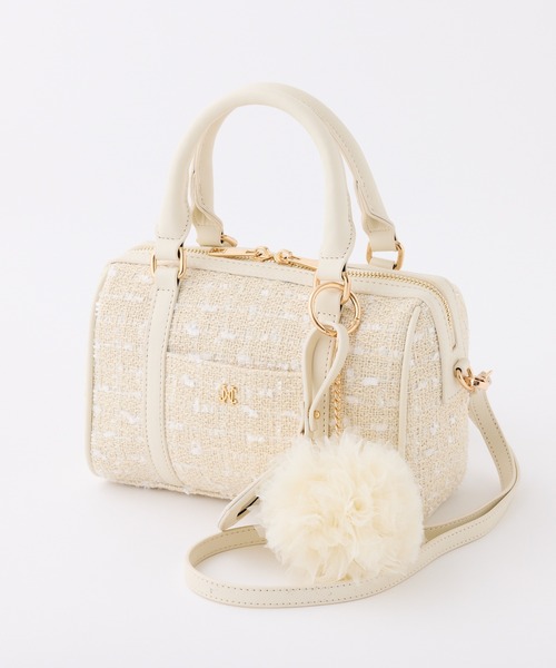 one after another NICE CLAUP(ワンアフターアナザーナイスクラップ)の「ハート&チャーム付き2WAYミニボストンバッグ(ボストンバッグ・レディース・ブラック/イエロー/ホワイト・FREE)」の12枚目の写真