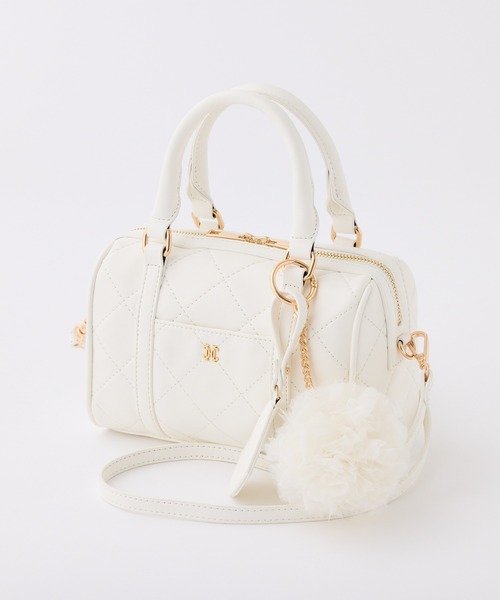 one after another NICE CLAUP(ワンアフターアナザーナイスクラップ)の「ハート&チャーム付き2WAYミニボストンバッグ(ボストンバッグ・レディース・ブラック/イエロー/ホワイト・FREE)」の13枚目の写真