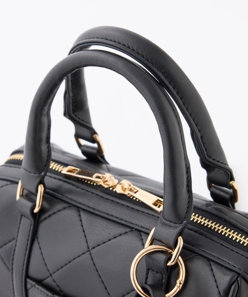 one after another NICE CLAUP(ワンアフターアナザーナイスクラップ)の「ハート&チャーム付き2WAYミニボストンバッグ(ボストンバッグ・レディース・ブラック/イエロー/ホワイト・FREE)」の15枚目の写真